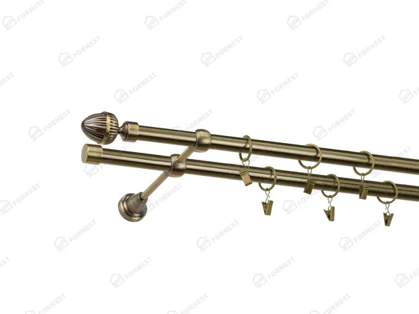 Garniža 19x19mm - 2rady - ODEON - antik