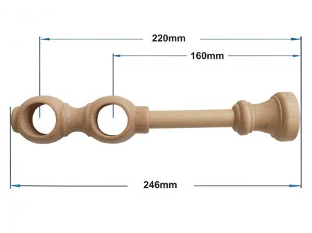 Garniža drevená 28x28mm dvojradová - BOROVICA 2