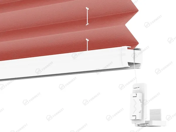 Plisé rolety LUX - látka Ruby red 11076 - PEARL 4