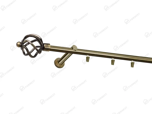 Garniža 19mm - drážková tyč - 1rad - SPIRAL - antik