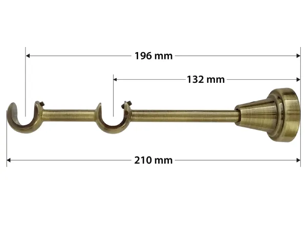 Garniža 16x16mm - 2rady - FALIST - antik 3