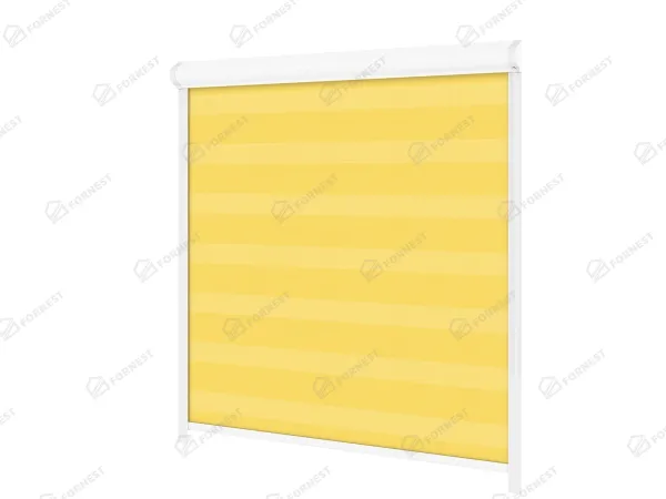 Roleta SWING - deň a noc - látka Zakynthos 15 - žltá 2