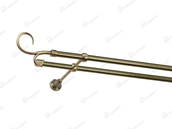 Garniža 16x16mm - 2rady - HÁK DVOJITÝ - antik 1