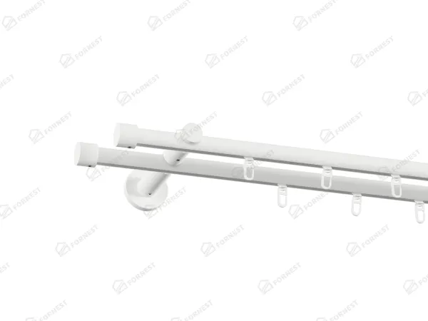 Garniža 19x19mm drážková tyč - 2rady - PULLO - biela
