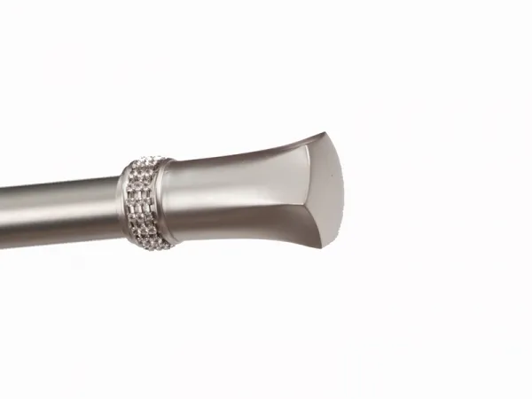 Garniža 25x25mm - 2rady - PLUTON CRYSTAL - satin 3