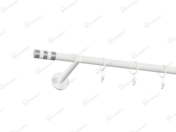 Garniža 19mm obyčajná tyč - 1rad - VALEC - biela