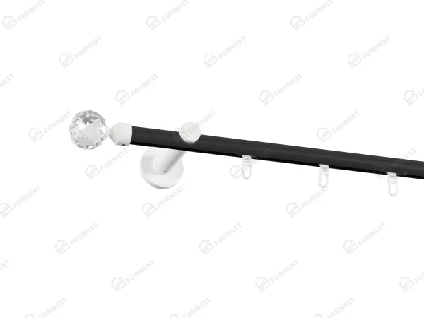 Garniža 19mm drážková tyč - 1rad - GUĽA CRYSTAL - čierno biela