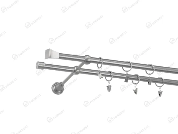 Garniža 16x16mm - 2rady - PLUTON - satin