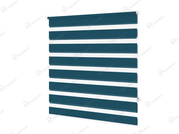 Roleta MINI - deň a noc - látka Zakynthos 21 - nočná modrá 1