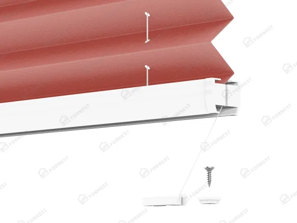 Plisé rolety LUX - látka Ruby red 11076 - PEARL 7