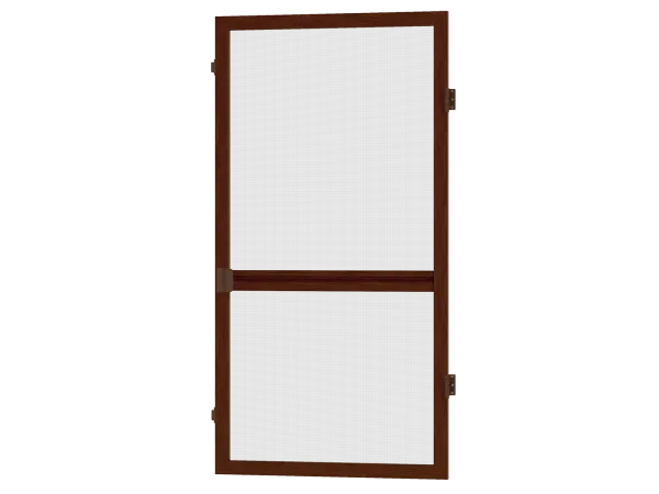 Sieťky na DVERE - pántové - ORECH drevoimitácia - s priečkou