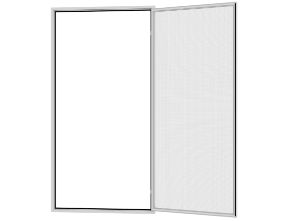 Sieťky na DVERE- pántové v ráme SMART - SIVÁ - bez priečky