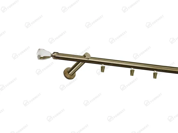 Garniža 19mm - drážková tyč - 1rad - CRYSTAL CONE - antik