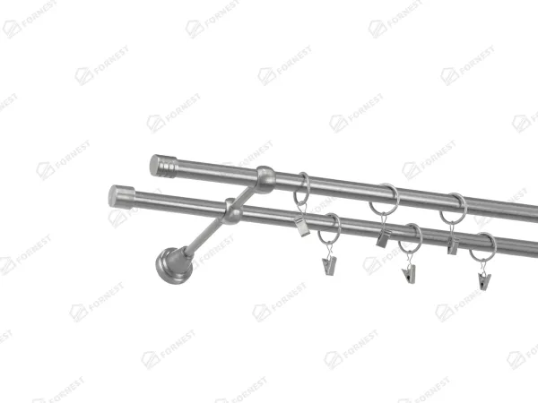 Garniža 16x16mm - 2rady - RADIATOR - satin