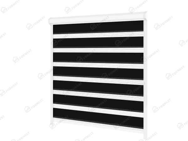 Roleta SWING LITE - deň a noc - látka Zakynthos 10 - čierna 1