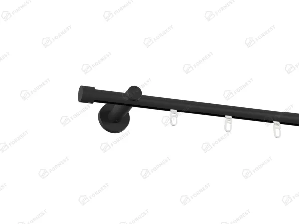 Garniža 19mm drážková tyč - 1rad - PULLO - čierna