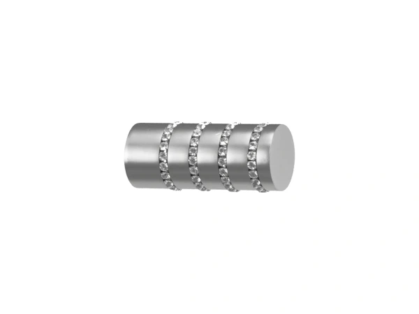 Koncovka 25 mm CYLINDER CRYSTAL - satin
