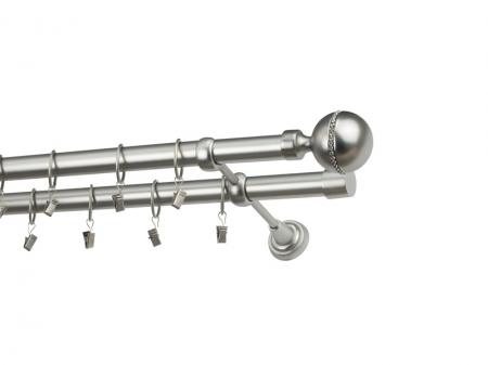 Garniža 25x25mm - 2rady - KALISTO CRYSTAL - satin