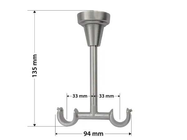 Garniža 16x16mm - 2rady - CRYSTAL CONE - satin 5