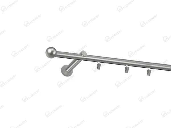 Garniža 19mm - drážková tyč - 1rad - BOLOGNA - satin