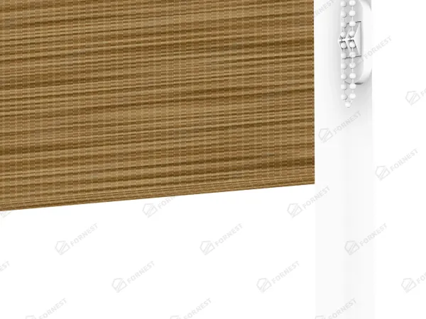 Roleta SWING - deň a noc - látka Maurícius 61 - žlto hnedá (dub svetlý) 4