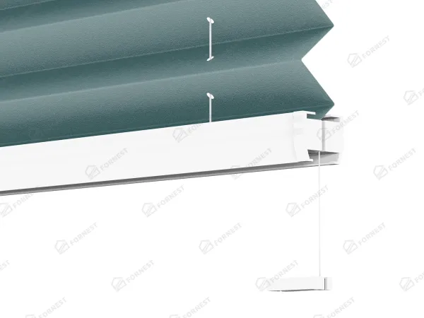 Plisé rolety LUX - látka Vintage teal 11079 - PEARL 6