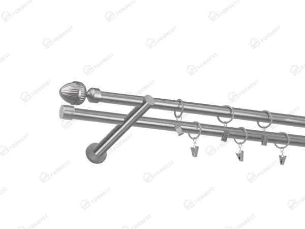 Garniža 19x19mm - 2rady - ODEON - satin