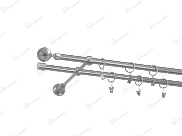 Garniža 16x16mm - 2rady - KALISTO CRYSTAL - satin