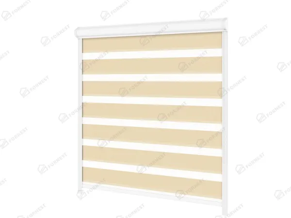 Roleta SWING LITE - deň a noc - látka Miami 1303 - biela káva 1