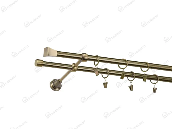 Garniža 16x16mm - 2rady - PLUTON - antik