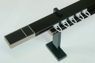 Garniža SQUARE LINE čierna 2dr. - kon. BOSS čierna koža