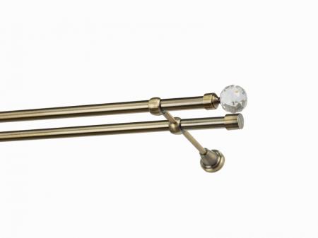 Garniža 19x19mm - 2rady - GUĽA CRYSTAL - antik 1