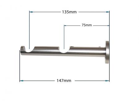 Garniža 19x19mm - 2rady - CYLINDER - satin 3