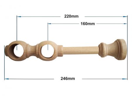 Garniža drevená 28x28mm dvojradová - BUK 2