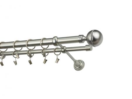 Garniža 25x16mm - 2rady - KALISTO CRYSTAL - satin