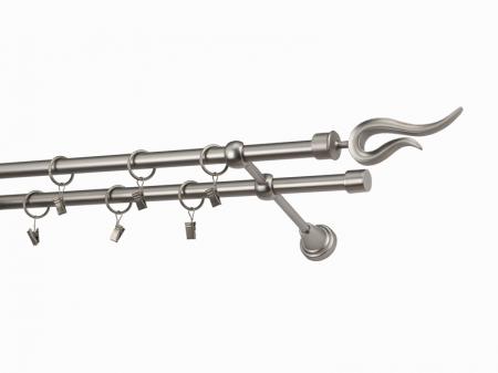 Garniža 16x16mm - 2rady - VIOLO - satin