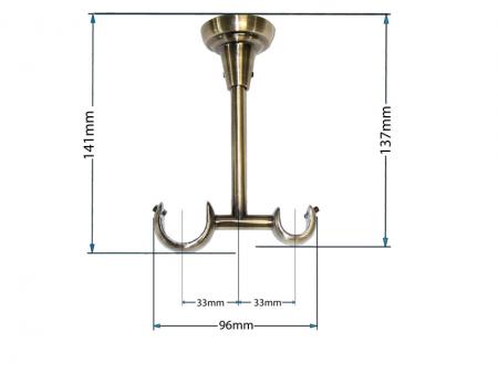Garniža 25x16mm - 2rady - PULLO - antik 3