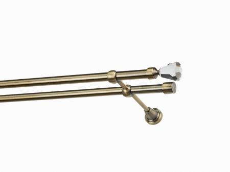 Garniža 19x19mm - 2rady - CRYSTAL CONE - antik 1