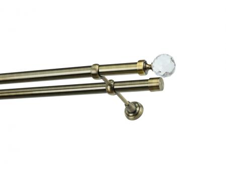 Garniža 25x25mm - 2rady - GUĽA CRYSTAL - antik 1