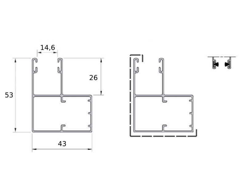 Odsadená vodiaca lišta