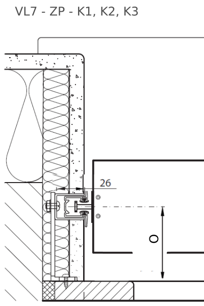 motáž vodiacej lišty VL7+ZP na konzoly K1, K2, K3