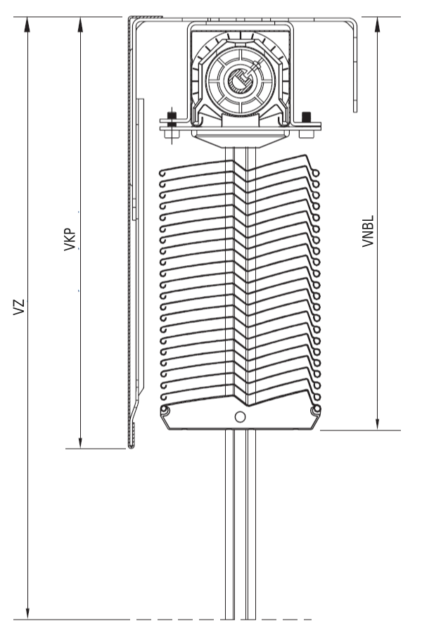 výška paketu vonkajšej žalúzie