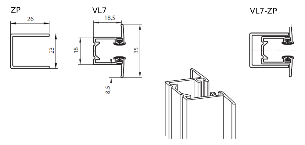 vodiaca lišta VL-ZP