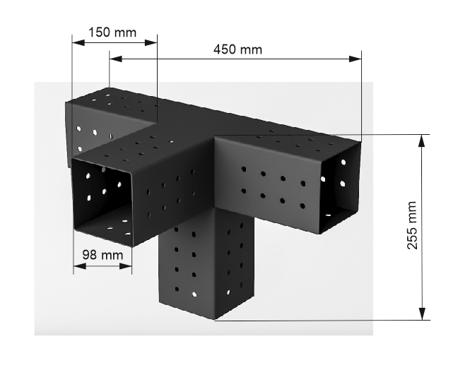 Kovanie - štvoruzlové (stred s 1stranným priečnikom)